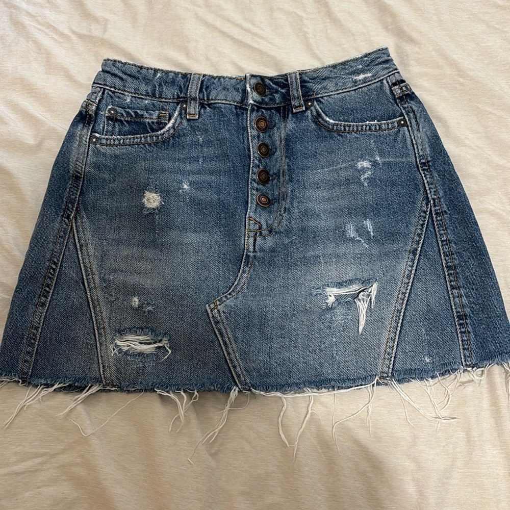 We The Free Jean Skirt